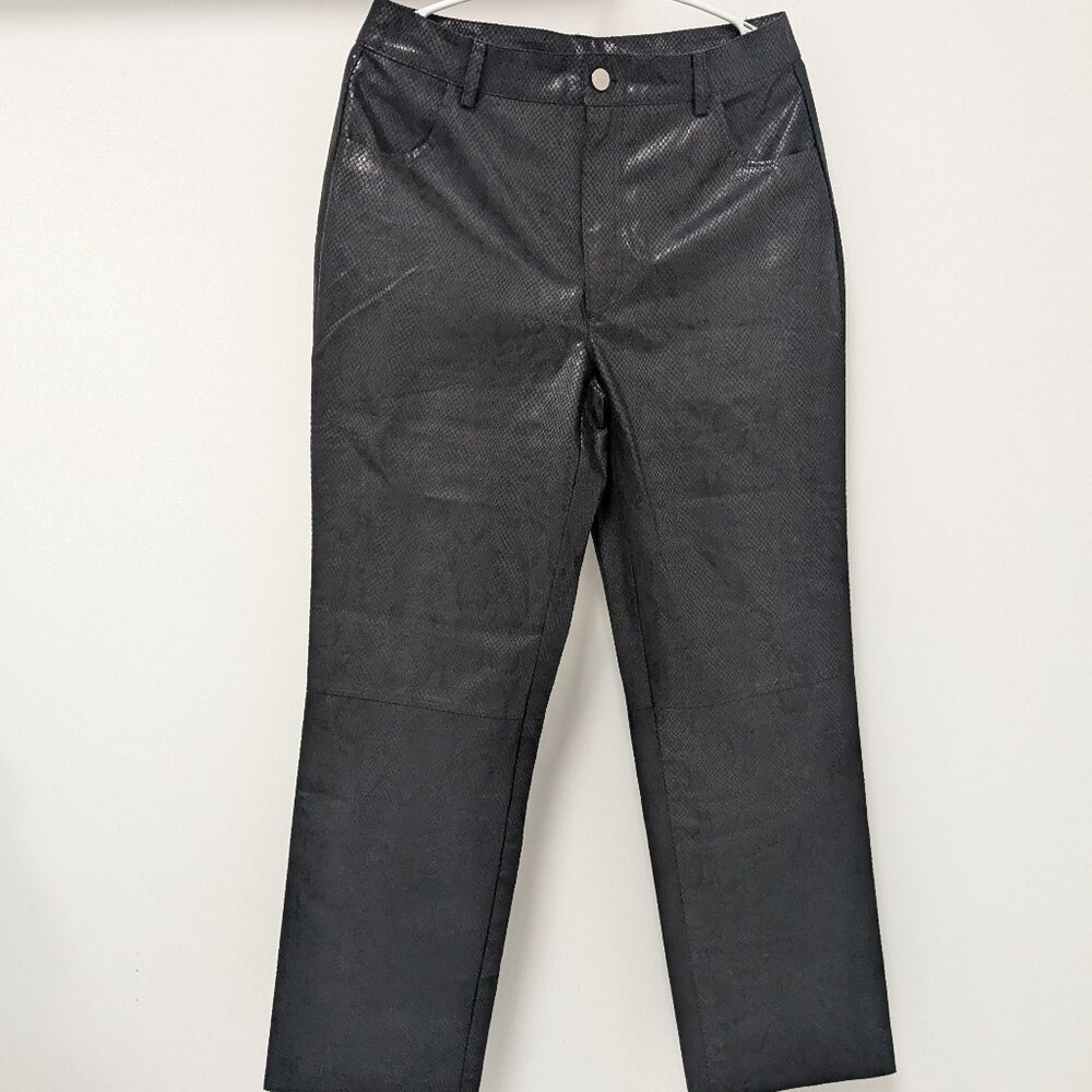 RESUME black snakeskin shiny pant BRAND NEW